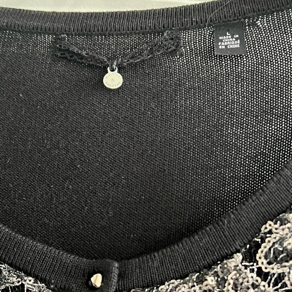 Anthropologie Sweater NWOT Sequined Detail Knitted And Knotted Size L Amazing! - Picture 4 of 10